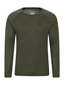 Mountain Warehouse Talus Mens Thermal Top & Joggers Set Green