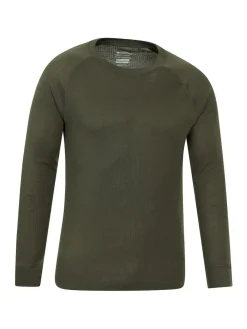 Mountain Warehouse Talus Mens Thermal Top & Joggers Set Green