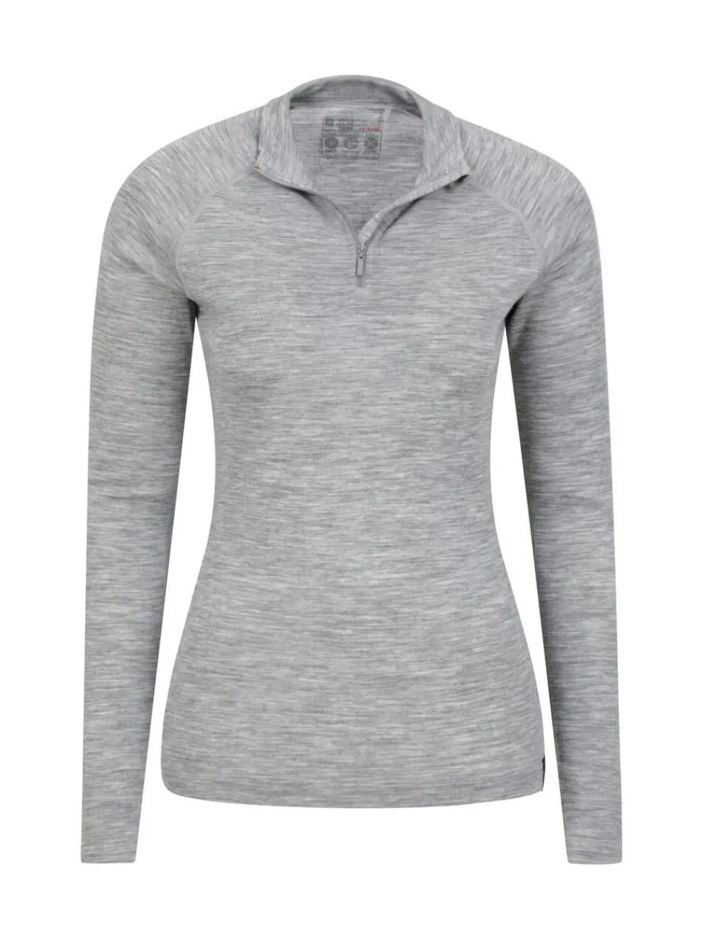 Mountain Warehouse Grey Womens Merino Zip Neck Thermal Top^Women Thermals