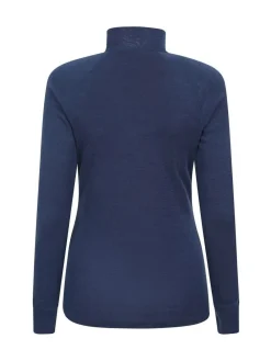 Mountain Warehouse Navy Womens Merino Zip Neck Thermal Top