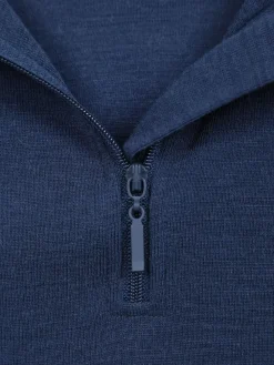 Mountain Warehouse Navy Womens Merino Zip Neck Thermal Top