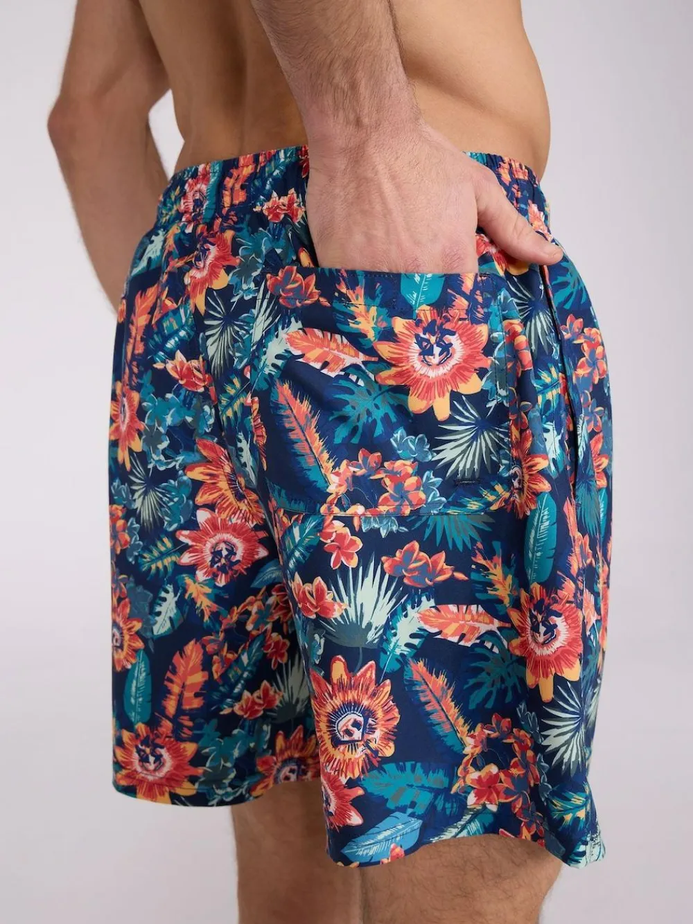 Mountain Warehouse Pink Mens Aruba Printed Quick Drying Swimshorts with UV Max Protection^ Swimwear