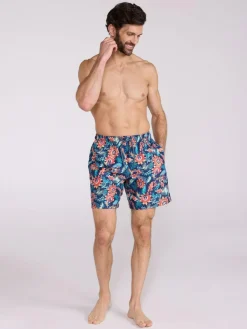 Mountain Warehouse Pink Mens Aruba Printed Quick Drying Swimshorts with UV Max Protection^ Swimwear