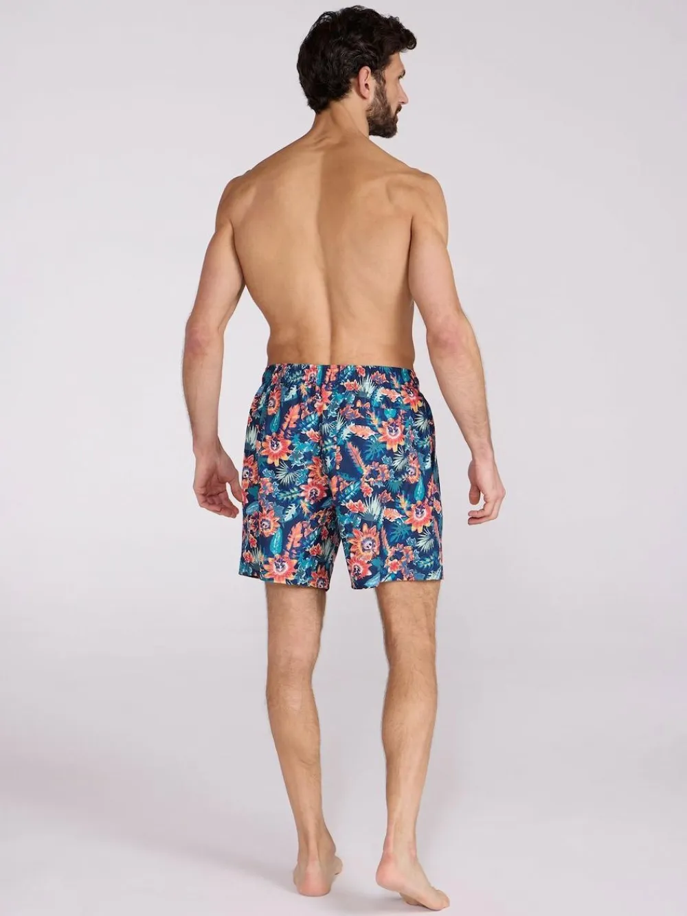 Mountain Warehouse Pink Mens Aruba Printed Quick Drying Swimshorts with UV Max Protection^ Swimwear
