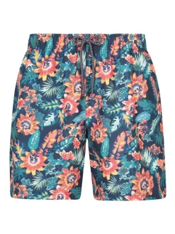 Mountain Warehouse Pink Mens Aruba Printed Quick Drying Swimshorts with UV Max Protection^ Swimwear