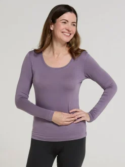Discount Mountain Warehouse Keep The Heat Quick Drying Thermal Top Purple