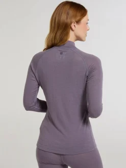 Mountain Warehouse Purple Womens Merino Zip Neck Thermal Top^Women Thermals