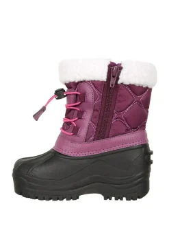 Online Mountain Warehouse Arctic Junior Waterproof Fleece Lined Adaptive Snow Boots Purple