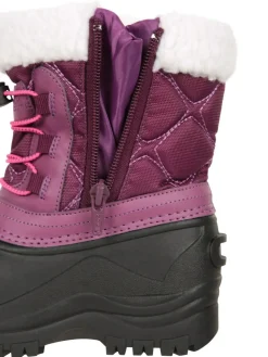 Online Mountain Warehouse Arctic Junior Waterproof Fleece Lined Adaptive Snow Boots Purple