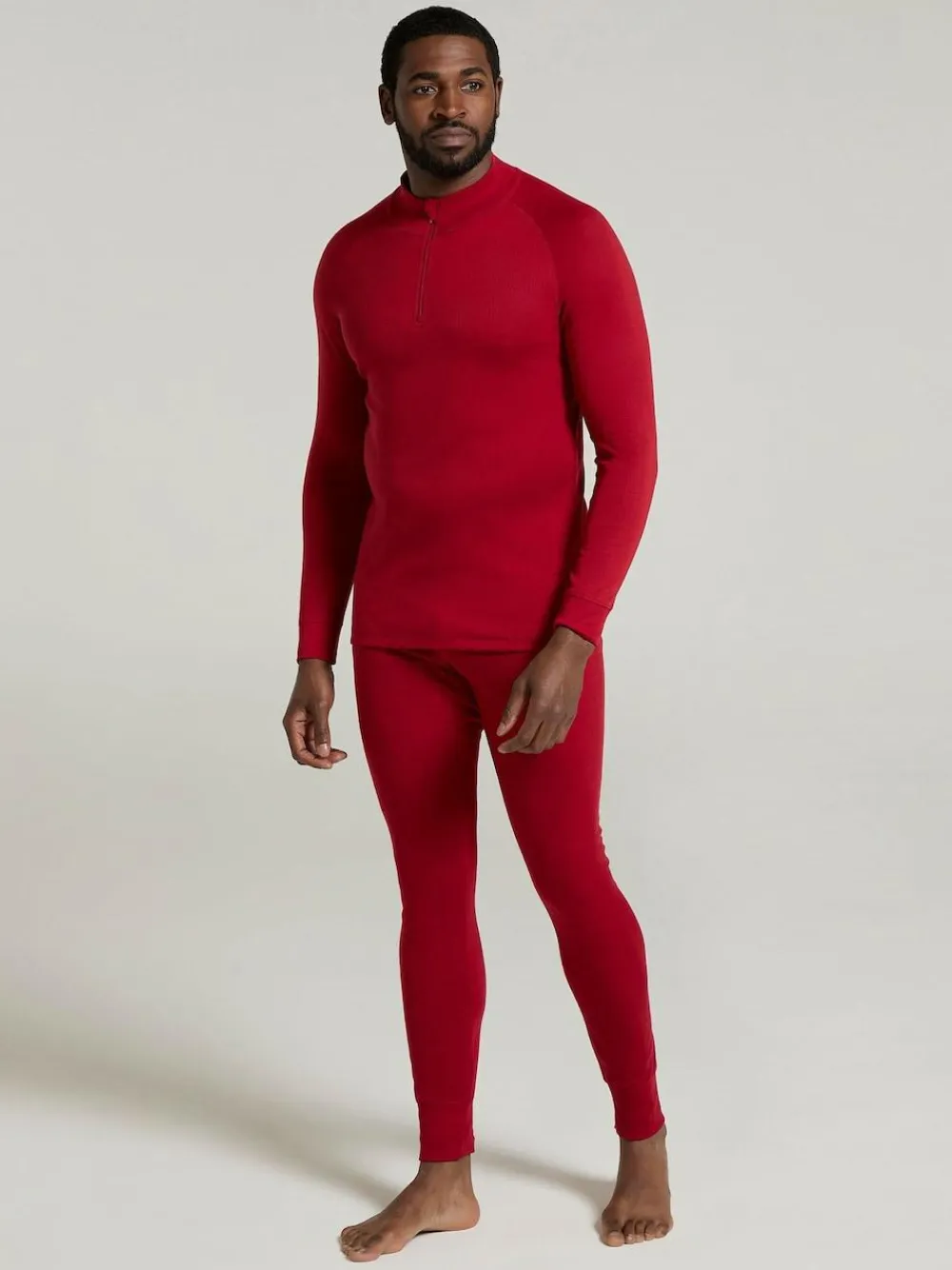 Mountain Warehouse Red Talus Long Sleeved Zip Neck Top^ Thermals