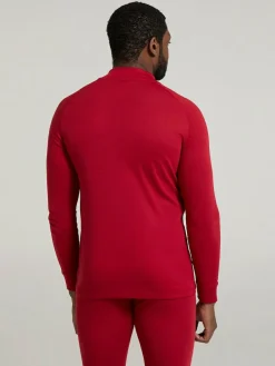 Mountain Warehouse Red Talus Long Sleeved Zip Neck Top^ Thermals