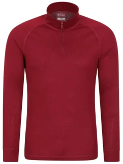 Mountain Warehouse Red Talus Long Sleeved Zip Neck Top^ Thermals