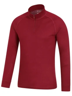 Mountain Warehouse Red Talus Long Sleeved Zip Neck Top^ Thermals