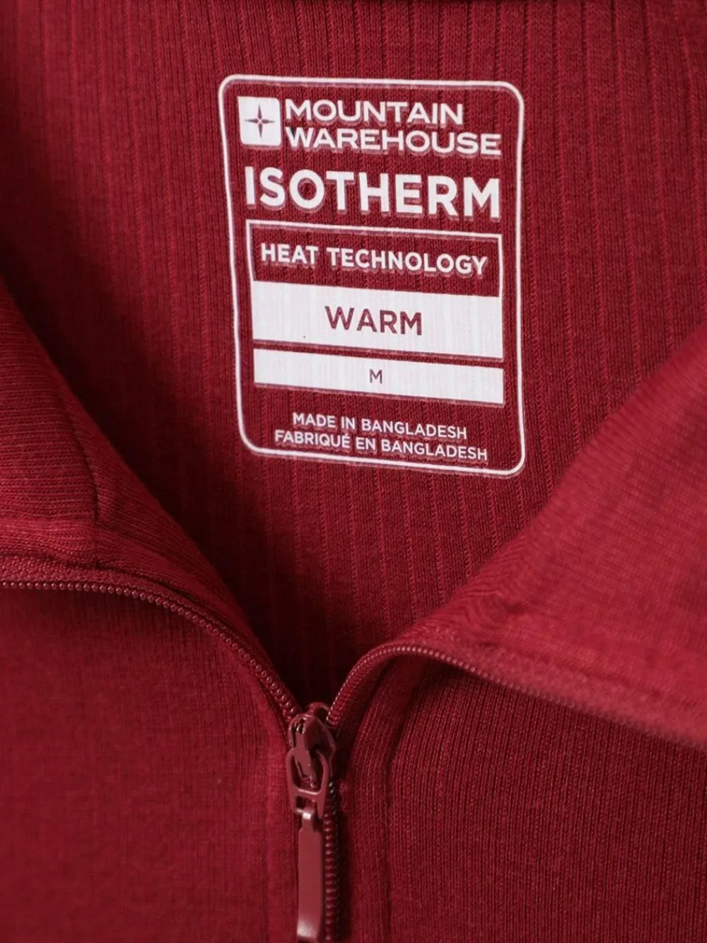 Mountain Warehouse Red Talus Long Sleeved Zip Neck Top^ Thermals