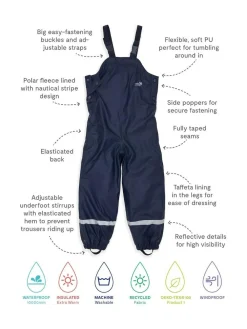 Online Muddy Puddles Waterproof Insulated Puddleflex Dungarees Blue