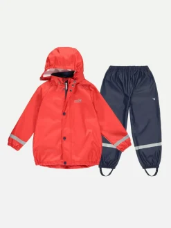 Muddy Puddles Red Rainy Day Waterproof Jacket And Trousers Rain Set^BOY Tznius Pants