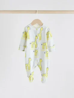 Discount Next Multi 4 Pack Animal Baby 100% Cotton Sleepsuits (0mths-2yrs)