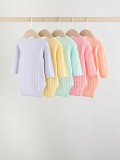 Hot Next Multi 5 Pack Long Sleeve Baby Bodysuits