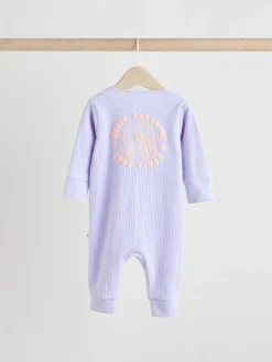 Next Multi 3 Pack Two Way Zip Baby Sleepsuits (0mths-3yrs)^ Nightwear