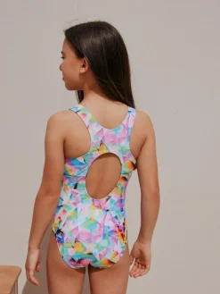 Sale Next Sports Open Back Swimsuit (3-16yrs) Multi Abstract