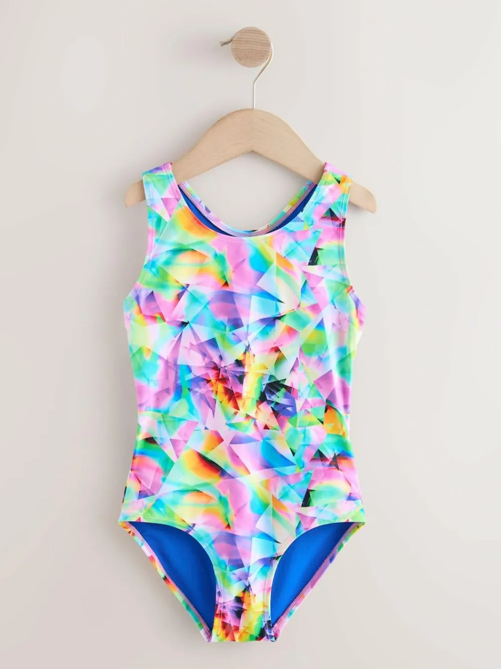 Sale Next Sports Open Back Swimsuit (3-16yrs) Multi Abstract