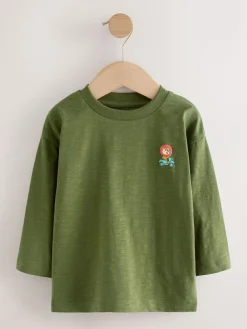 Next Multi Animals on Transport Long Sleeve T-Shirts 5 Pack (3mths-7yrs)^BOY Tops|Multipacks