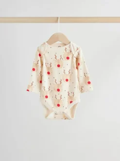 Next Multi Baby Christmas Bodysuits 3 Pack^BOY Vests|Vests