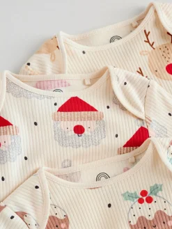 Next Multi Baby Christmas Bodysuits 3 Pack^BOY Vests|Vests