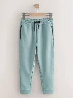 Next Slim Fit Zip Joggers 3 Pack (3-16yrs) Multi Black/Navy/Mineral