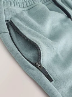 Next Slim Fit Zip Joggers 3 Pack (3-16yrs) Multi Black/Navy/Mineral