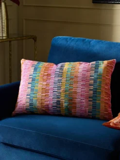 Next 40 x 59cm Cut Velvet Rio Blocks Cushion^ Cushions & Throws