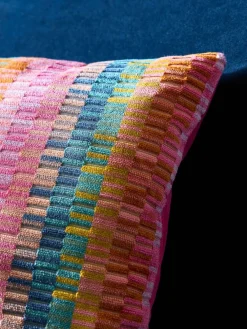 Next 40 x 59cm Cut Velvet Rio Blocks Cushion^ Cushions & Throws