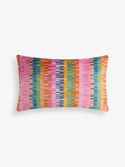 Next 40 x 59cm Cut Velvet Rio Blocks Cushion^ Cushions & Throws