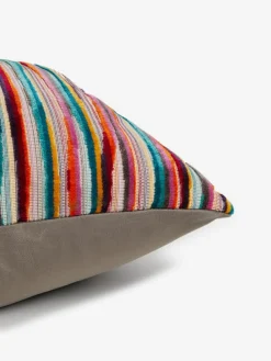 Outlet Next Multi Bright 40 x 59cm Cut Velvet Stripe Cushion