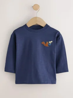 Next Multi Bright Animals Long Sleeve T-Shirts 5 Pack (3mths-7yrs)^BOY Tops|Tops