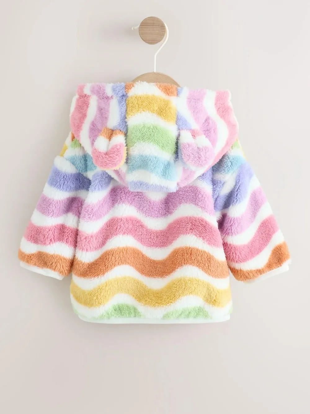 New Next Baby Fleece Hooded Zip Jacket (0mths-2yrs) Multi Bright