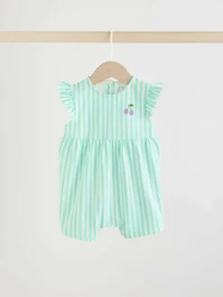 Hot Next 3 Pack Baby Rompers Multi Bright Colour Stripe