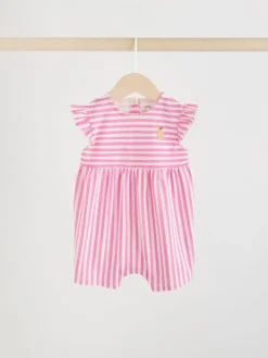 Hot Next 3 Pack Baby Rompers Multi Bright Colour Stripe