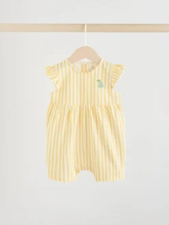 Hot Next 3 Pack Baby Rompers Multi Bright Colour Stripe