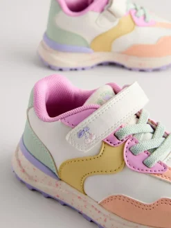 Online Next Elastic Lace Touch Fastening Trainers Multi Bright