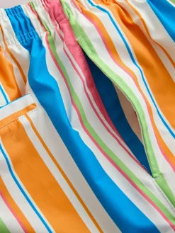 Next Multi Bright Multi-Coloured Stripe 5 Inch Swim Shorts