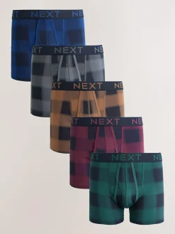 New Next Multi Check Print A-Front Boxers