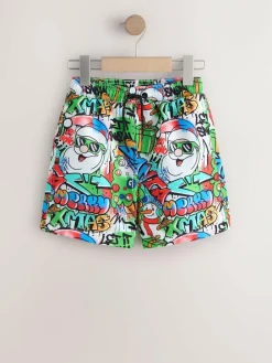 Next Multi Christmas Swim Shorts (3-16yrs)