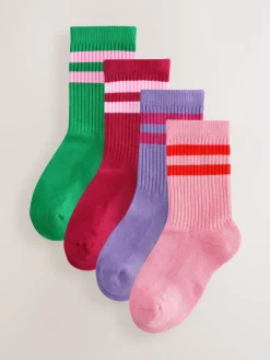 Next Cotton Rich Cushioned Sole Ankle Socks 4 Pack^ Socks & Tights|Baby Girls