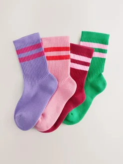 Next Cotton Rich Cushioned Sole Ankle Socks 4 Pack^ Socks & Tights|Baby Girls