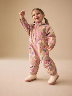 New Next Multi 3D Dino Waterproof Printed Puddlesuit (6mths-7yrs)