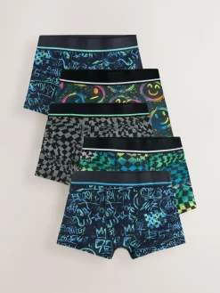 Next Trunks 5 Pack (3-16yrs) Multi Grafitti Print