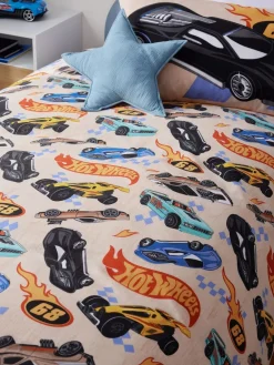 Next Multi Hot Wheels Reversible Polycotton Single Duvet Cover and Pillowcase Set