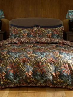 Sale Next Multi Leopard Floral 100% Cotton Reversible Duvet Cover and Pillowcase Set