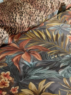 Sale Next Multi Leopard Floral 100% Cotton Reversible Duvet Cover and Pillowcase Set